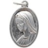 Médaille en métal couleur argentée forme ovale H. 2,2 cm. Plusieurs saints.