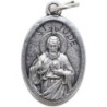 Médaille en métal couleur argentée forme ovale H. 2,2 cm. Plusieurs saints.