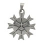 Médaille en métal du saint Esprit Ø 2 cm couleur argentée. LOT DE 12