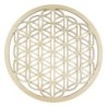 Suspension murale Fleur de vie en bois naturel Ø 20 cm.