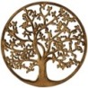Suspension murale arbre de vie en bois naturel marron foncé Ø 29.5 cm..