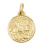 Medaille en plaque or Ø 1,6 cm, plusieurs saints. Livree en boite..