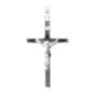 Croix de cou plate avec Christ en argent 925°/°° H. 2,7 cm (1,99 g). Livrée en boite..
