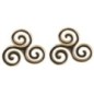Boucle d oreille bouton triskel 10mm en plaque or. Livree sans boite.