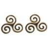 Boucle d oreille bouton triskel 10mm en plaque or. Livree sans boite.