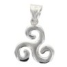 Pendentif triskel 1 cm en argent 925 °/°° Rhodié (0.7 g). Livré en boite..