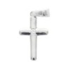 Croix argent 925 °/°° avec pierres OZ au centre H. 1,8 cm (1,20 g). Livrée en boite.