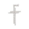 Croix double en argent 925 °/°° avec pierres OZ H. 2,3 cm (1,20 g). Livrée en boîte.