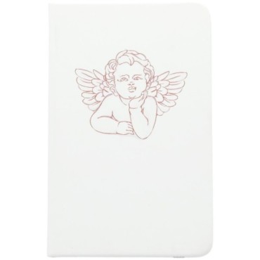 Bloc-notes blanc avec symbole H. 14 x 9 cm.