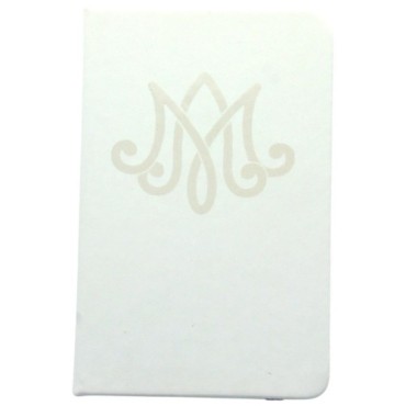 Bloc-notes blanc avec symbole H. 14 x 9 cm.