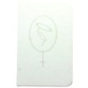 Bloc-notes blanc avec symbole H. 14 x 9 cm.