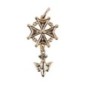 Croix de cou huguenote en plaqué or – H. 3,5 cm. Livrée en boîte..