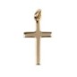Croix de cou bâton en plaque or H. 2 cm. Livrée en boite.