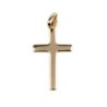 Croix de cou bâton en plaque or H. 2 cm. Livrée en boite.