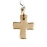 Croix de cou carrée en plaque or H. 1,5 cm. Livrée en boite.