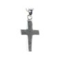Croix de cou sablée en argent 925 °/°° H. 2 cm (1,94 g). Livrée en boite.