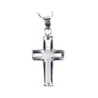 Croix de cou évidée en argent 925 °/°° H. 2 cm (1,22 g). Livrée en boite.