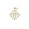 Croix de cou occitane en plaqué or H. 2 cm. Livrée en boite.