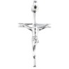 Croix de cou baton en argent 925 °/°°  avec Christ H. 2,4 cm (1,07 g). Livree en boite