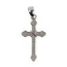 Croix de cou orthodoxe en argent 925 (1,66 g) avec incrustation de pierres OZ – H. 2,4 cm. Livrée en boîte..