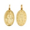 Médaille en plaqué or de la Vierge Miraculeuse - texte en Latin H. 2,7 cm. Livrée en boite.