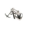 Croix de cou des 3 vertus en argent 925 (1,10 g) – Espérance, foi, charité – H. 1 cm. Livrée en boîte..