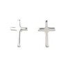 Boucle d'oreille croix 0,7 cm en argent 925 °/°° (0,50 g).