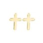 Boucle d oreille forme croix en plaqué or H. 0,9 cm..