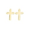 Boucle d oreille forme croix en plaqué or H. 0,9 cm..