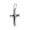 Croix de cou bâton plate en argent 925 (0,87 g) – H. 2 cm. Livrée en boîte..