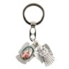Porte-clés statuette ange ouvrant H. 3,6 cm double résine, plusieurs saints.