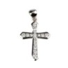 Croix de cou en argent 925 (1,86 g) sertie de pierres OZ – H. 2,2 cm. Livrée en boîte..