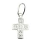 Croix de cou en argent 925 (1,07 g) avec pierres OZ – H. 1,4 cm. Livrée en boîte..