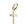 Croix de cou bâton en plaqué or – H. 1,3 cm. Livrée en boîte..