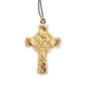 Croix de cou en bois d'olivier contour blanc, thème communion H. 5 cm avec cordon 70 cm..