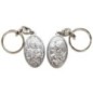 Porte-clés H. 4.5 cm en métal couleur argentée.