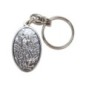 Porte-clés H. 4.5 cm en métal couleur argentée.