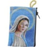 Porte-monnaie icône en tissu, brodé de fil doré, H 10 x 7 cm. plusieurs sujets..