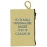 Porte-monnaie icône en tissu, brodé de fil doré, H 10 x 7 cm. plusieurs sujets..