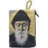 Porte-monnaie icône en tissu, brodé de fil doré, H 10 x 7 cm. plusieurs sujets..