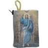 Porte-monnaie icône en tissu, brodé de fil doré, H 10 x 7 cm. plusieurs sujets..