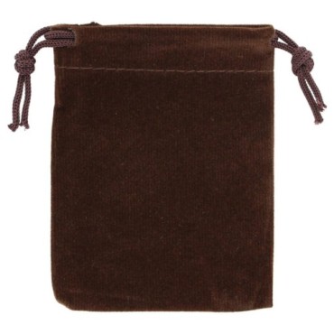 Pochette a chapelet en velours H.9x7 cm, plusieurs couleurs..