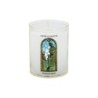 Veilleuse blanche avec autocollant -quot-vitrail-quot- de saint 20-24- H- 6-5 cm- -Oslash- 5 cm - VO 5--