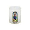 Veilleuse blanche avec autocollant -quot-vitrail-quot- de saint 20-24- H- 6-5 cm- -Oslash- 5 cm - VO 5--