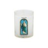 Veilleuse blanche avec autocollant -quot-vitrail-quot- de saint 20-24- H- 6-5 cm- -Oslash- 5 cm - VO 5--
