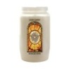 Veilleuse blanche 3 jours avec image vitrail de saint, hauteur 9,7 cm Ø 5.8 cm..