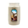 Veilleuse blanche 3 jours avec image vitrail de saint, hauteur 9,7 cm Ø 5.8 cm..