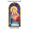 Autocollant Transparent vitrail de saint avec priere H. 10.5 x 6.5 cm pour bougie de neuvaine..