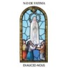 Autocollant Transparent vitrail de saint avec priere H. 10.5 x 6.5 cm pour bougie de neuvaine..