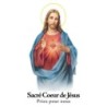 Autocollant Transparent detoure de saint avec priere H. 10.5 x 6.5 cm pour bougie de neuvaine..